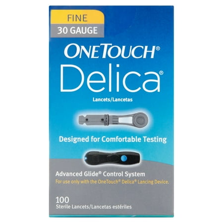 OneTouch Delica Fine 30 Gauge Sterile Lancets, 100 ct