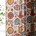 thumbnail image 4 of Nvzi Home Curtains for Bedroom Living Room,Semi-Blackout Country Cotton and linen Vintage Chic Tassels Hollow Window Treatment Rod Pocket Drape（1 Panel，70.8*59in,A71）, 4 of 5