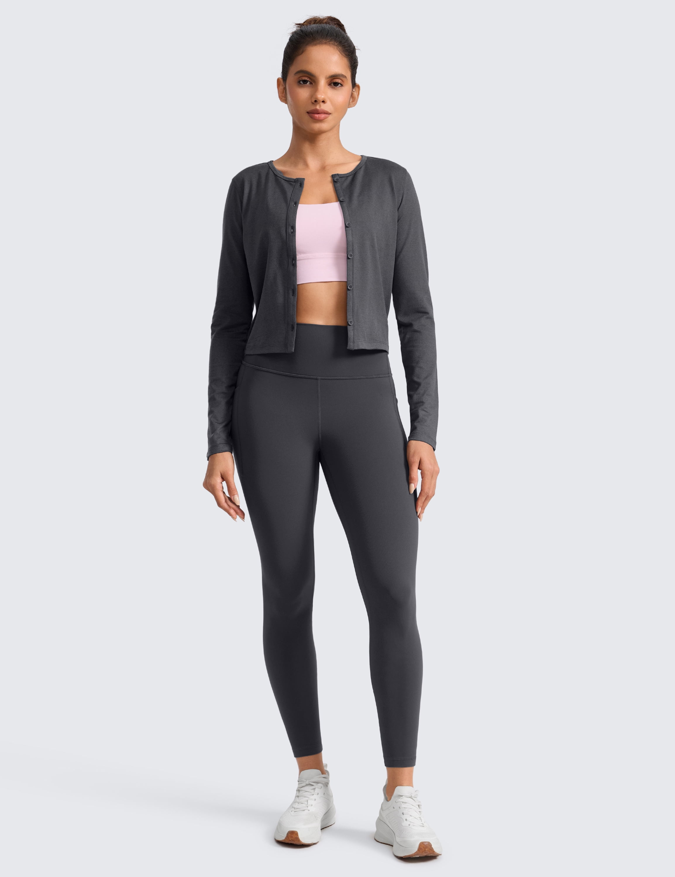 CRZ YOGA Butterlift Workout Leggings Pockets 25" High Waist Pilates Athletic Gym Womens Yoga Pants Buttery Soft