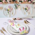 thumbnail image 3 of Happy Easter Cloth Napkins, Spring Watercolor Bunny Eggs Flower Branch Washable and Reusable Dinner Napkins Set of 4, Table Napkin for Kitchen Party Birthday Wedding Hotel Housewarming 20"x20", 3 of 9