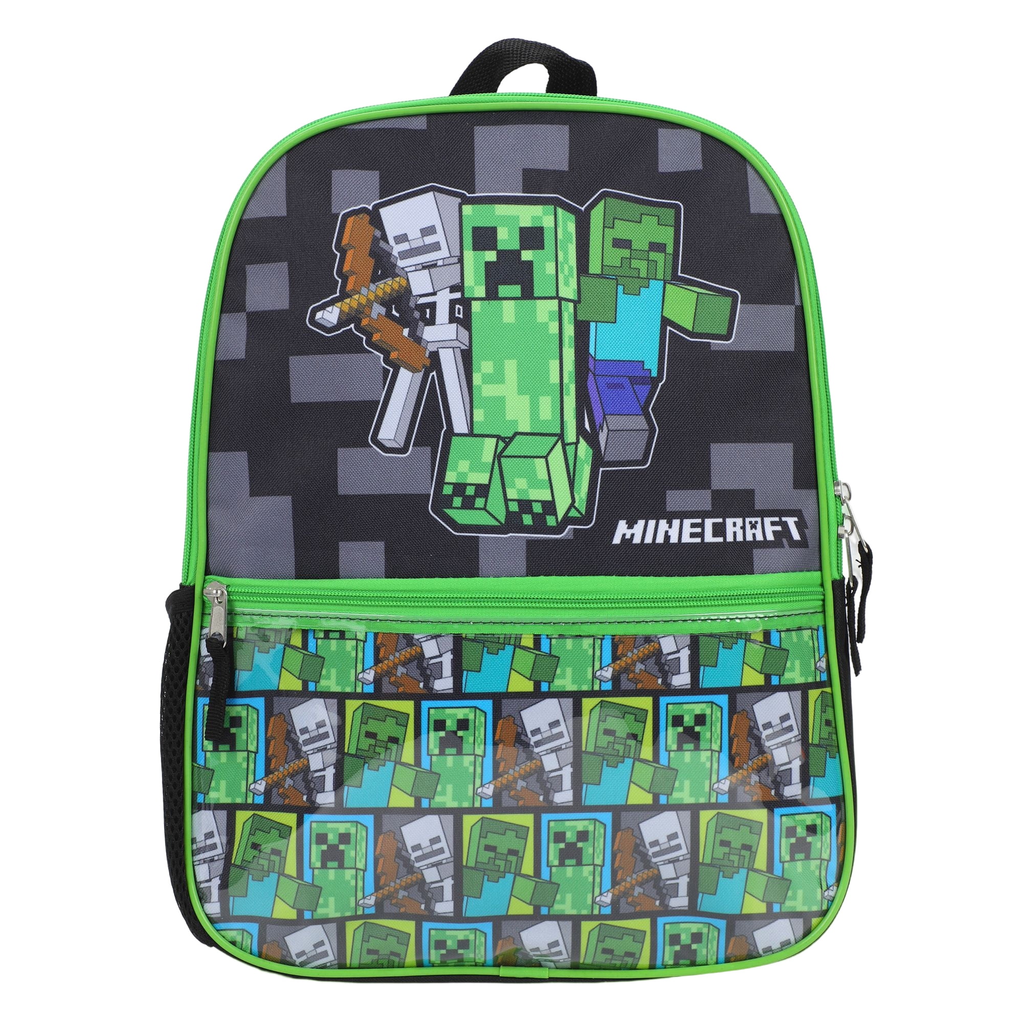 Minecraft Backpack Set with Lunch Box for Boys & Girls 16 inch 5 Piece Value Set