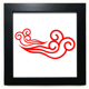thumbnail image 1 of Mesa de pared con marco cuadrado negro, 1 of 4