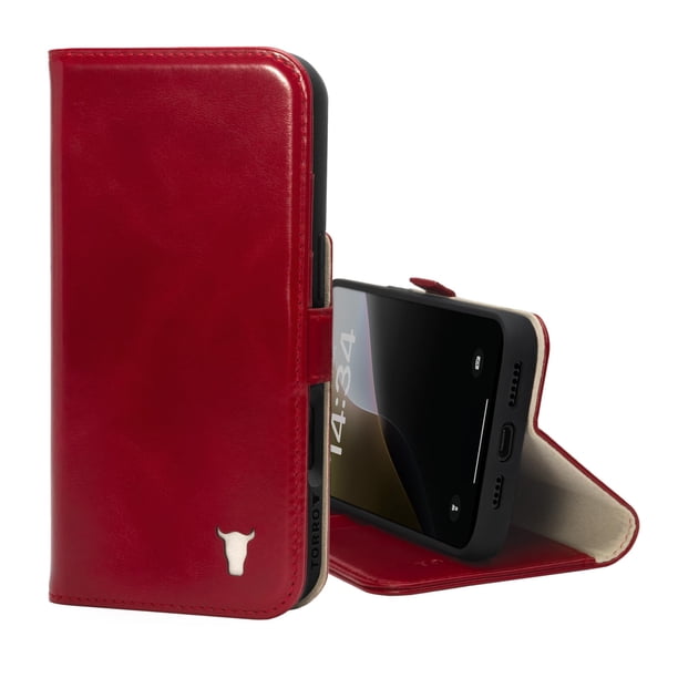 Funda TORRO Premium Leather para iPhone 16 Pro Max, color rojo
