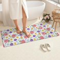 thumbnail image 4 of Pioneer Flower Floral Print Pattern Bathroom Rugs Mat, Non Slip Microfiber Bathroom Rug with Rubber Backing, Soft Mats for Bathroom Floor Tub Shower, 24"x60", 4 of 5