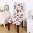 thumbnail image 3 of Set of 6 x Stretchable Dining Chair Covers, Spandex Chair Seat Protector Slipcovers for Holiday Banquet, Home Party, Hotel, Wedding Ceremony (Style 35, Floral), 3 of 6
