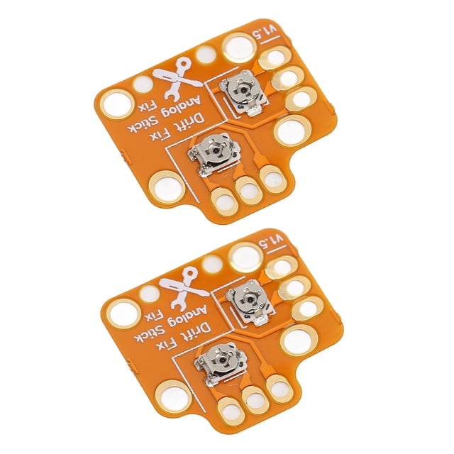 Carte de Réparation de Dérive pour Joystick de Contrôleur, 2 Pcs Installation Professionnelle Bâton Analogique Réglable Correction de Dérive Mod Universel Carte PCB Dorée pour Poignée de Jeu
