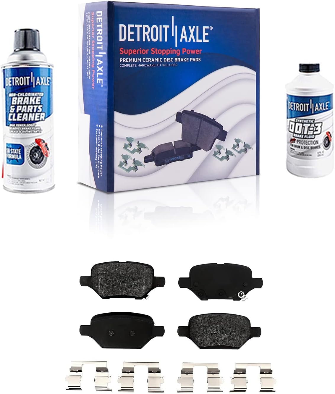 Detroit Axle Front Ceramic Brake Pads Kit Replacement for 2018 2019