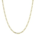 thumbnail image 3 of 10K 22 Yellow Solid Gold 4mm Diamond Cut Figaro Chain Link Necklace with Lobster Clasp, 3 of 3