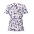 thumbnail image 3 of Uemuo Lavender Flowers Drawing Women's Deep V-Neck Low Cut Tops - Casual Loose Fit with Stainless Steel Loop, Soft, Breathable, Perfect for Office, Travel, and Daily Wear-XX-Large, 3 of 5
