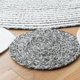 thumbnail image 3 of SAFAVIEH Cape Cod Adams Abstract Dots Polyester Area Rug, Charcoal/Ivory, 5' x 5' Round, 3 of 7