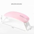 thumbnail image 3 of 12w Mini UV/ LED Lamp, Nail Art Lamp - Electroplated Purple, 3 of 3