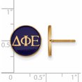 thumbnail image 2 of Ss/Gold Plated Sterling Silver With Gp Logoart Delta Phi Epsilon Enameled Post Earrings (12 X 12) Made In United States gp031dph, 2 of 5