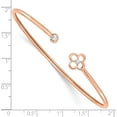 thumbnail image 3 of 14K Rose Gold Lab Grown Diamond Si1/Si2, G H I, Floral Flexible Bangle Made In India bm9150-016-rlg, 3 of 5