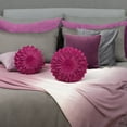 thumbnail image 2 of JWH 3D Handmade Decorative Aesthetic Velvet Flower Pillows for Room Decor 12inch Carmine, 2 of 8