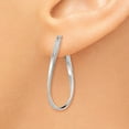 thumbnail image 3 of 14k White Gold Small Twisted Earrings, 3 of 3