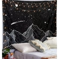 thumbnail image 3 of Gojian Black and White Tapestry Starry Night Mountain Tapestries for Bedroom Aesthetic Moon and Stars Tapastry's Wall Hanging Dark Nature Forest Wall Tapestry for Living Room Dorm, 3 of 6