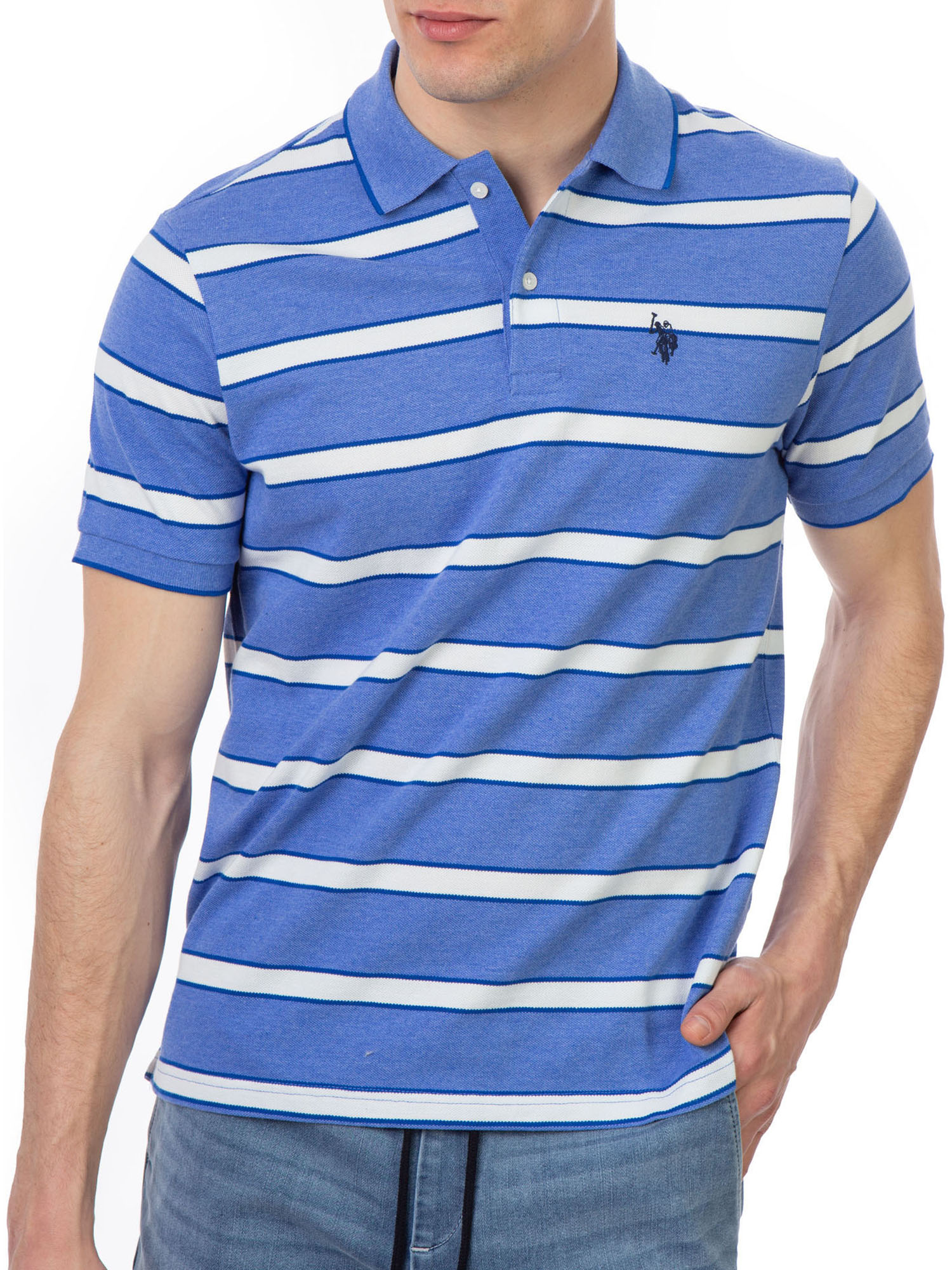 U.S. Polo Assn. Men's Striped Pique Polo Shirt - image 5 of 5