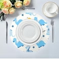 thumbnail image 4 of GZHJMY Cute Dinosaur Round Placemats Set of 4,Non-Slip Heat Resistant Washable Table Mats for Kitchen Dining Table Decoration,15.4", 4 of 6