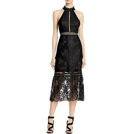 Abs Collection Sleeveless - ABS Collection Womens Lace Ruffled Cocktail Dress