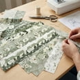 thumbnail image 4 of 80 Pcs Jelly Roll Fabric Strips for Quilting Sewing-2.6 Inch Precut Cotton Floral Fabric Strips Bundles with Wavy Edges, Perfect Quilting Fabric for Sewing, DIY Sewing Supplies Leaf Green, 4 of 11