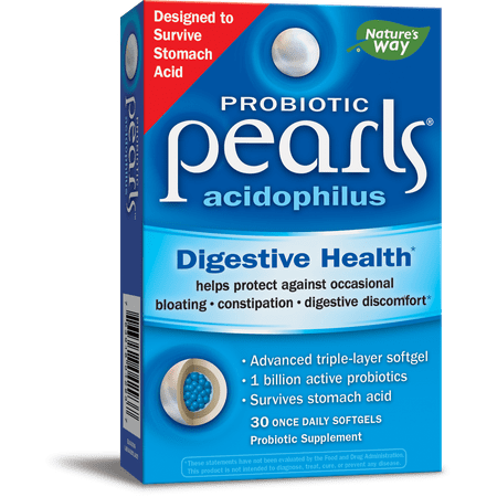 Natures Way Pearls Acidophilus Probiotic Softgels 30 (Best Natural Probiotic Supplement)
