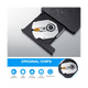 thumbnail image 4 of Unidad externa de DVD y CD Grabadora de CD-ROM externa Grabadora de CD DVD CD-ROM de interfaz dual USB tipo C Grabadora de lectura y escritura sin unidad, 4 of 6