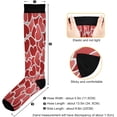 thumbnail image 3 of Coolnut 2 Pack Lovely Love Heart Compression Socks for Women Men, Knee High Stockings for Athletic Sports,Running,Travel, 3 of 7