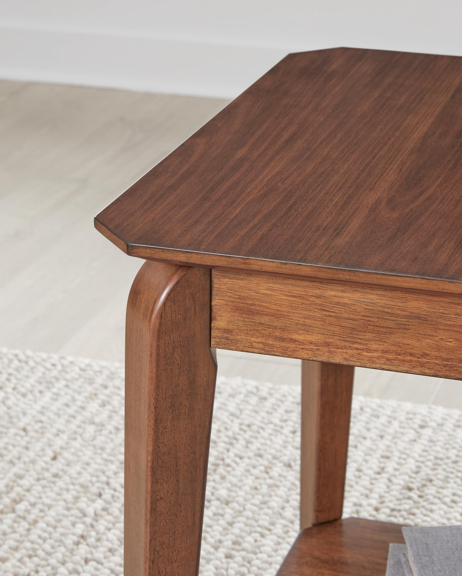 Signature Design by Ashley Trenmour MId-Century Square End Table, Medium Brown