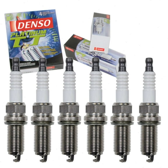 6 pc DENSO Platinum TT Spark Plugs compatible with Kia Optima 2.7L V6 2006-2010