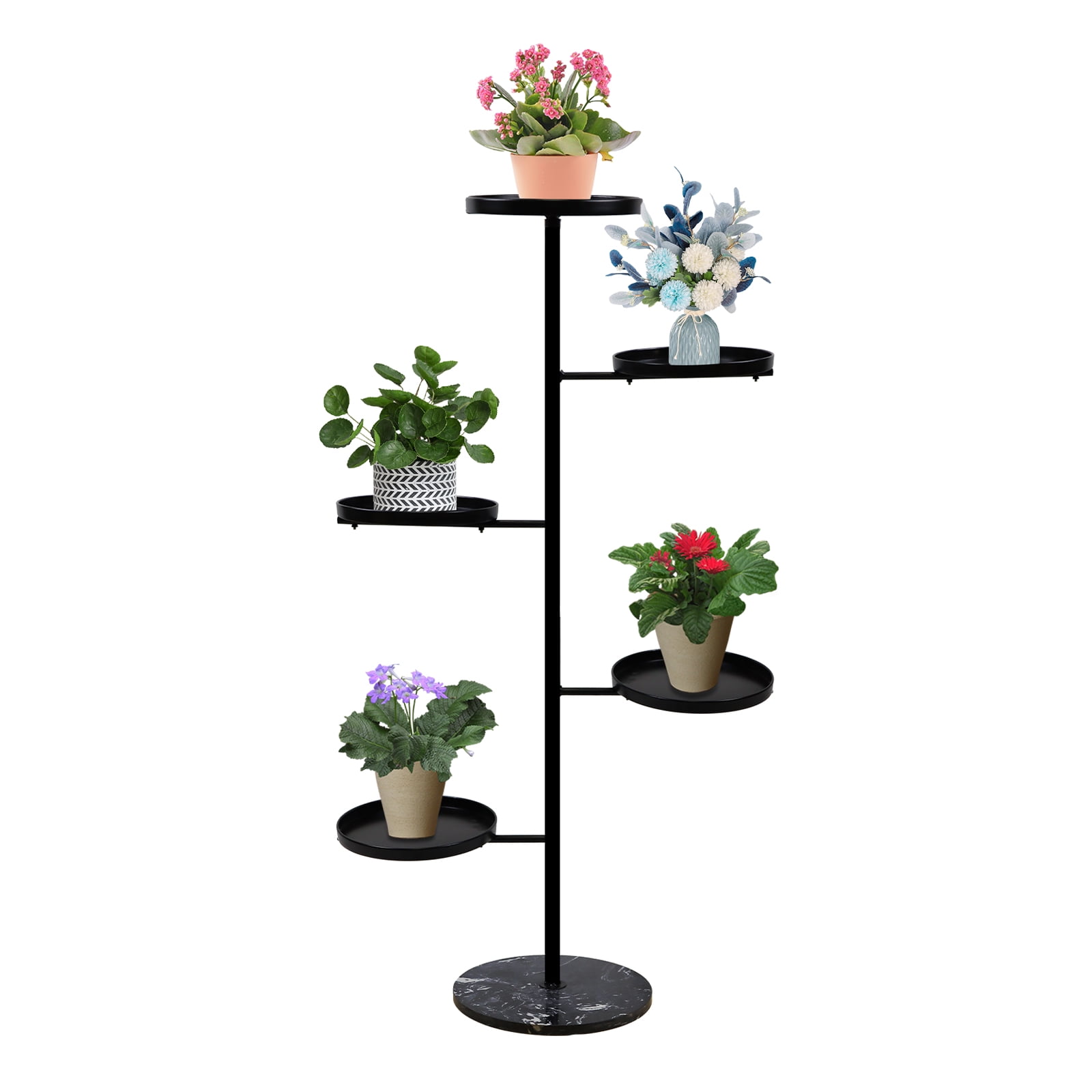 Tall Plant Stand for Indoor Plants, Plant Shelf 5 Tiers Metal Corner