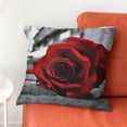 thumbnail image 3 of Ludlz Pillow Sham Soft Texture Invisible Zipper Flax Decorative Floral Printed Cushion Throw Case Furniture Accessories, 3 of 8