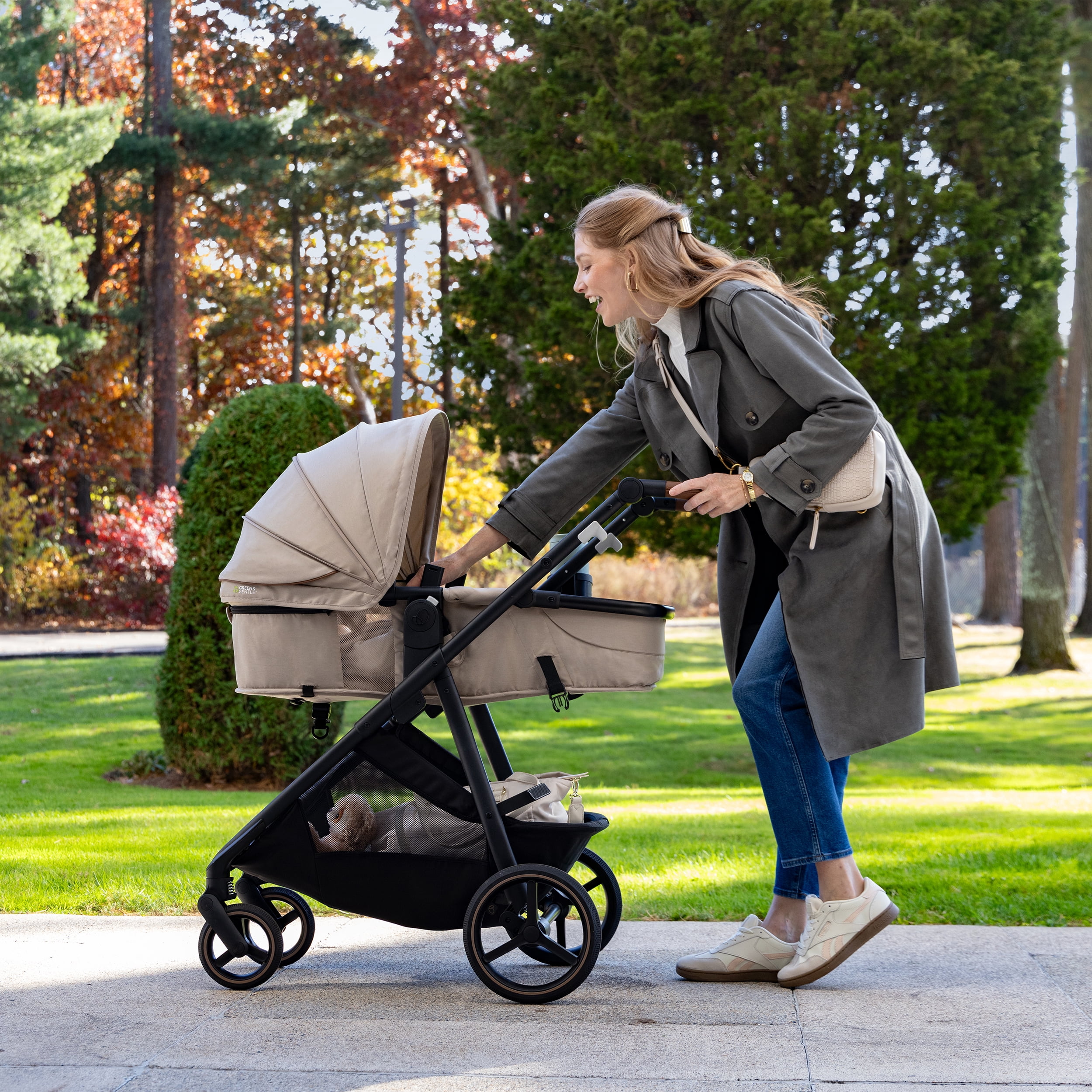 Evenflo Shyft Intuiti+ Stroller with Green & Gentle Fabric (Quartz)