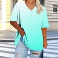 thumbnail image 2 of XuJwPNcy Women's Plus Size T Shirt Crewneck Tops Short Sleeve Oversized T Shirt for Women Spring Summer Casual Clothes Outfits, 2 of 6