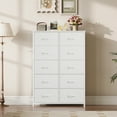 thumbnail image 4 of Somdot White Tall 5-Tier 10 Removable Fabric Drawers Dresser for Living Room Bedroom, 4 of 7