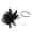 black, variant on Women's Fascinator Hat with Flower Feather Mesh Veil Hair Clip for Wedding Tea Party Derby