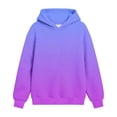 thumbnail image 3 of CYRBOKO Pullover Hoodies for Girls, Long Sleeve Casual Warm Gradient Fall Winter Top Purple Size 3-4 T, 3 of 5