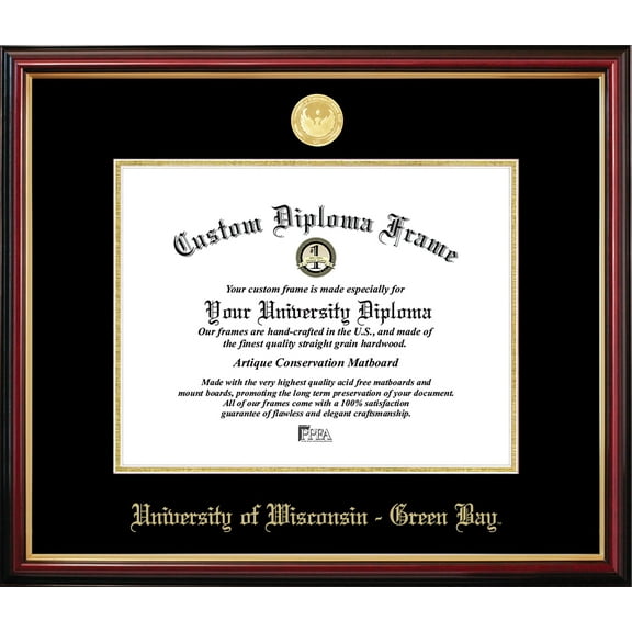 Unviersityof Wisconsin - Green Bay Petite Diploma Frame