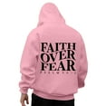thumbnail image 2 of Mens Hoodies Pullover 2025 Fall Winter Long Sleeve Faith Over Fear Christian Hoodie with Pockets Hooded Sweatshirt, 2 of 6