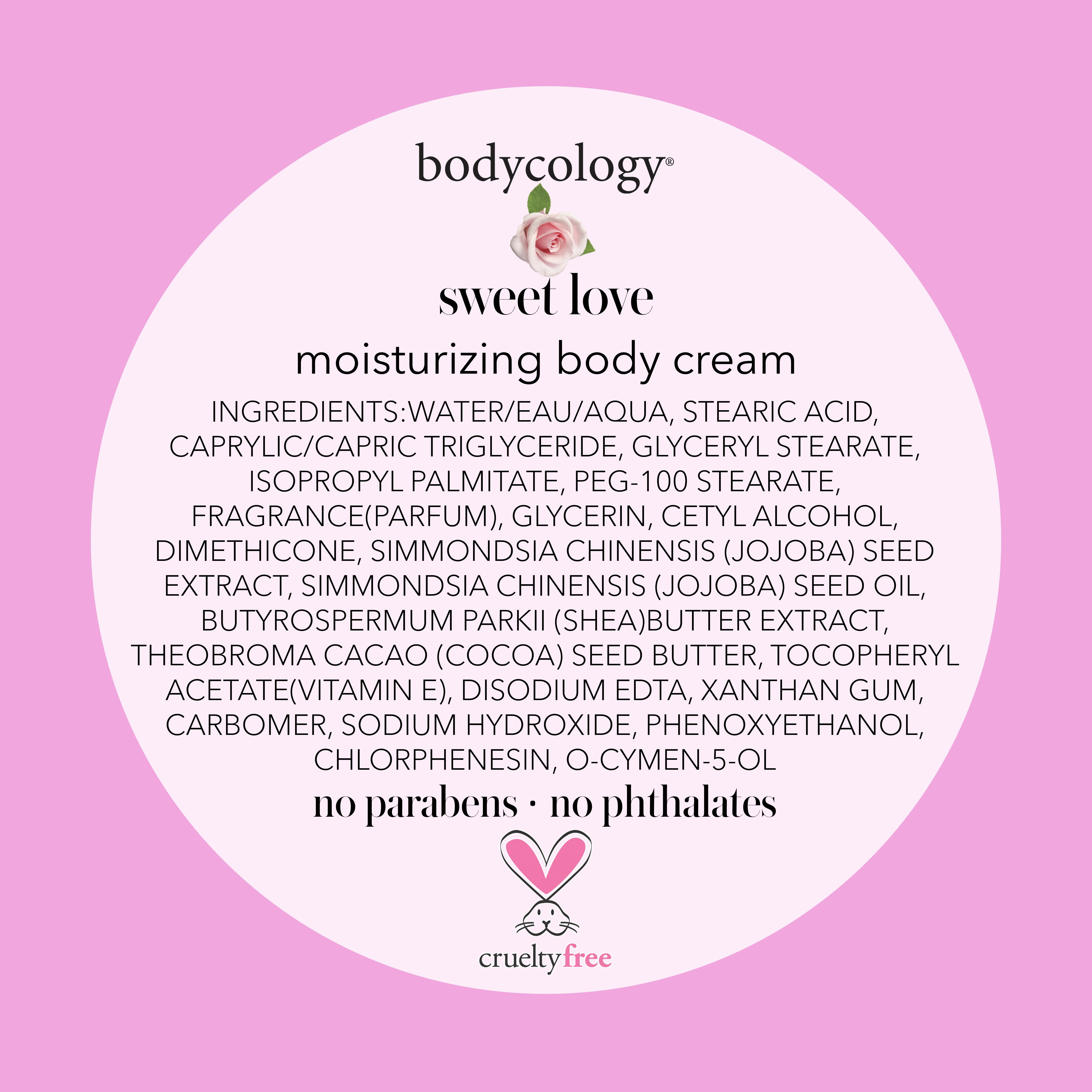 Bodycology Moisturizing Body Cream Sweet Love 8 Oz Walmart Com Walmart Com