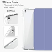 Mazepoly Case iPad Air 4 2020 10.9 Inch 4th Generation Case, Ultra Slim Trifold Stand Auto Sleep/Wake Soft TPU Shockproof Case with Pencil Holder, Purple