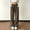 Brown, variant on Women's Corduroy Wide Leg Long Pants Elastic Drawstring Waist with Pockets Soft Stretchy Loose Fit Casual Full Length Trousers for Fall Winter White