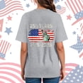 thumbnail image 7 of Duqingm American Flag Shirt Patriotic Shirts for Women 4th of July T Shirts American Flag Graphic Tees Tops Raglan Short Sleeve Fourth of July Outfits Grey,XL, 7 of 7