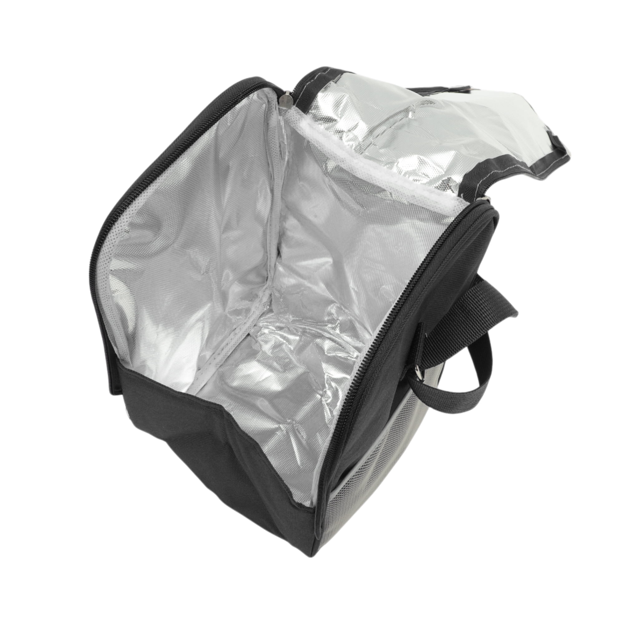 Unique Bargains Insulated Lunch Tote for Work 6.69"x6.69"x10.63" 1 Pc Black