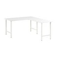 thumbnail image 1 of Pemberly Row 60W L Shaped Computer Desk w/ Metal Legs in White - Engineered Wood, 1 of 6