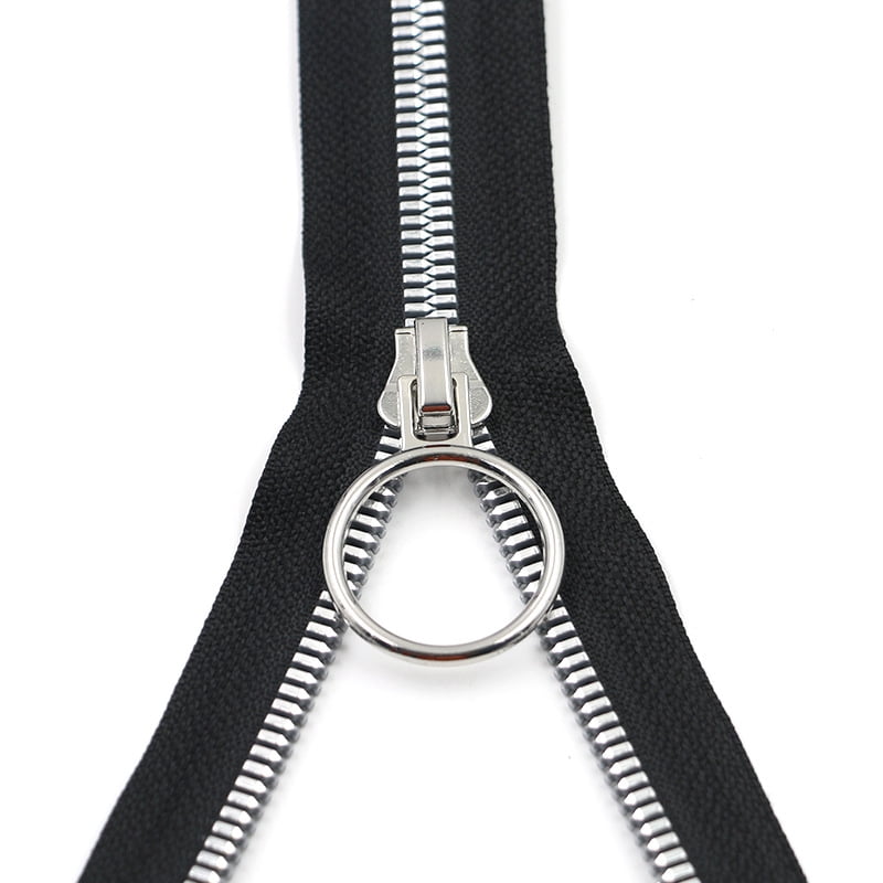 Clip De Cola Con Cremallera, 6 Piezas De Aleación De Zinc Con Cierre De Cremallera, Puntas De Extremo Para Coser De Cuero, Accesorios De Bricolaje (0.51 Pulgadas, Negro
