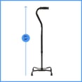 thumbnail image 2 of Bastón cuádruple de aluminio Medline con base grande para el equilibrio, lesiones de rodilla, recuperación de cirugía de pierna y movilidad, ayuda para caminar portátil y liviana para personas mayores, 2 of 5
