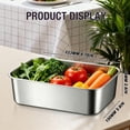 thumbnail image 2 of WEIWEIGG Baking Pans Set of 1, Stainless Steel Sheet Cake Pan for Oven - 8.78Inch,Rectangle Bakeware Set for Cake Lasagna Brownie Casserole Cookie, Dishwasher Safe,Silver, 2 of 7