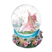 Snow Globe Decorations, Garden Pink Fairy Mini Collectibles Snow Globe Decor