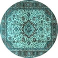 thumbnail image 1 of Ahgly Company Indoor Round Persian Light Blue Traditional Area Rugs, 8' Round, 1 of 4