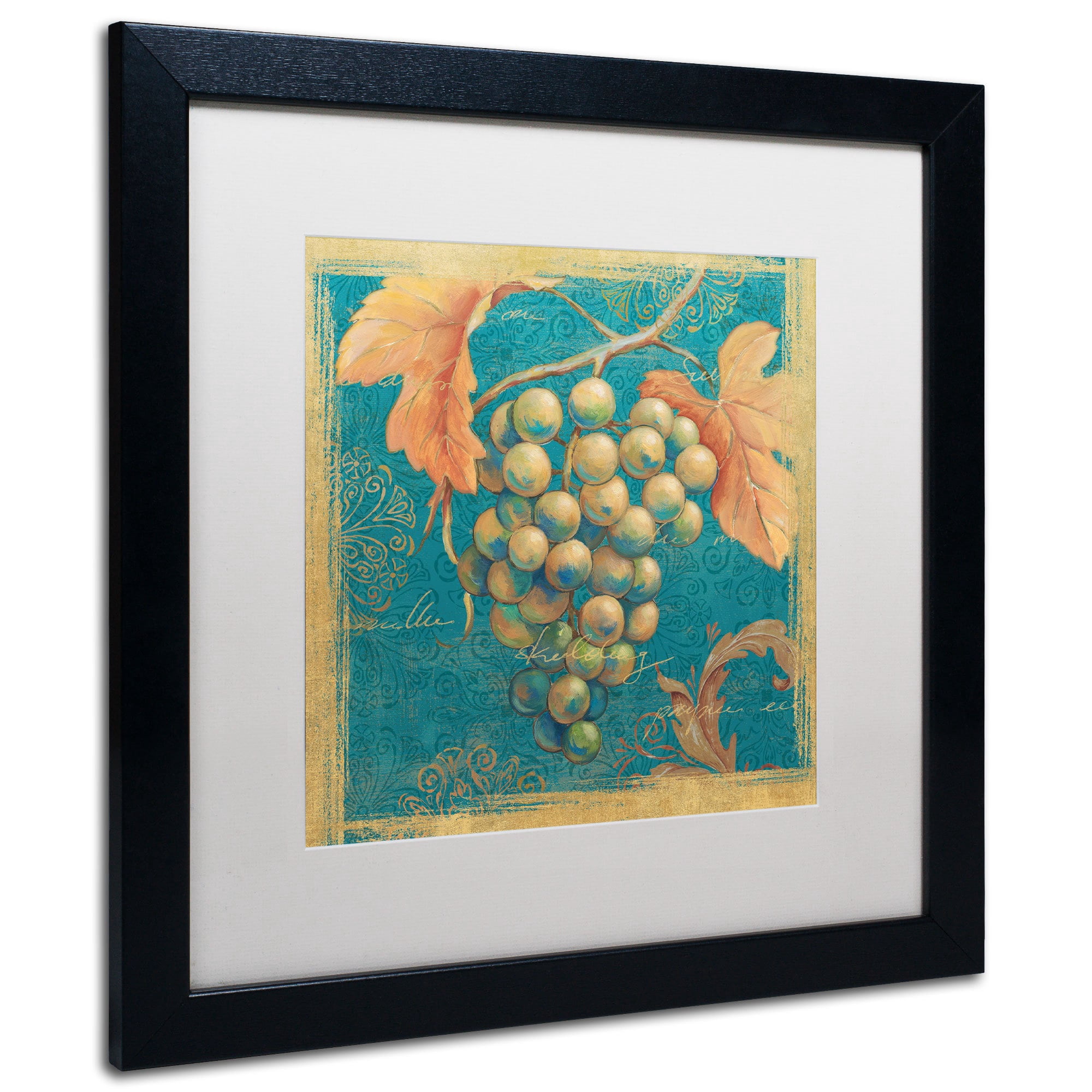 Trademark Fine Art "Lovely Fruits IV" Canvas Art by Daphne Brissonnet, White Matte, Black Frame